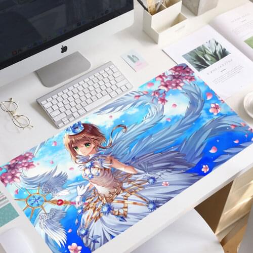 Anime Cardcaptor Sakura Mousepad Gamer Cute 900x400mm kawaii Large Gaming Mouse Pad XL Locking Edge Laptop keyboard mouse pad