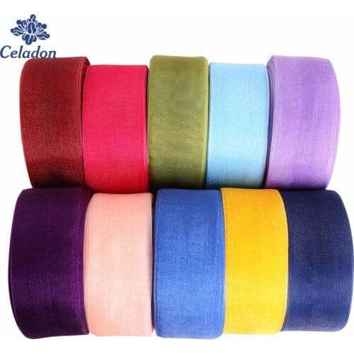 50 Yard 38mm Organza Ribbon Apparel Sewing Fabric For DIY Gift Packaging Wedding Decoration Ribbon