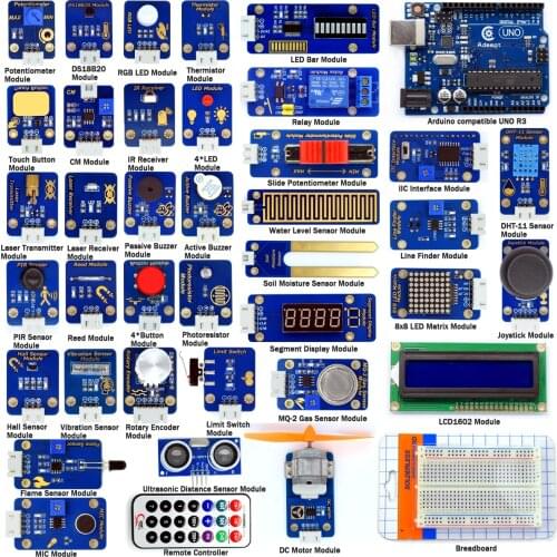Adeept 42 in 1 Ultimate Sensor Kit for Arduino UNO R3 with PDF Guidebook