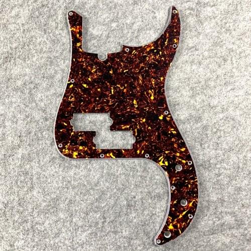 New Standard PB P Bass Guitar Pickguard 13 Holes Scratch Plate 4Ply For 4 Strings P Bass ,Brown Tortoise Shell