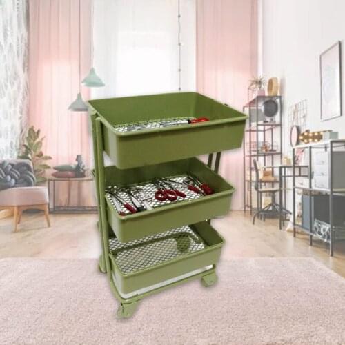 Mini Trolley Floor Storage Rack with Wheels Dollhouse Miniature Furniture Shelf Bookshelf Storage Display Rack Decoration