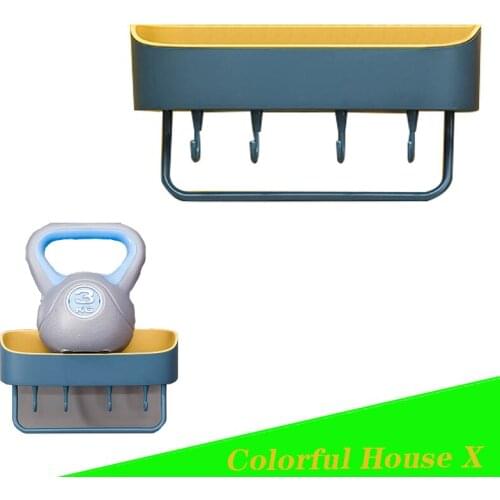 Wall Shelf Multifunctional Non-Punch Storage Rack Bathroom Accessories Closet Organizer Strong Bearing Capacity Home Gadgets
