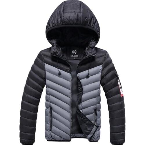 New Fashion Men Jacket Coat Winter Mens Cotton Silm Fit Collar Coats Men Parkas Coat Waterproof Outerwear Headphone Jacket
