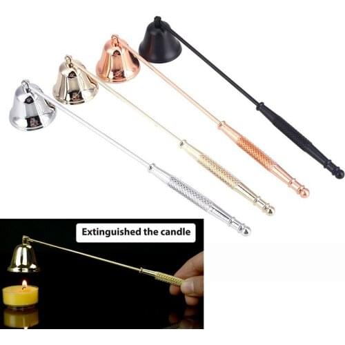 Candle Extinguisher Candle Noble Bell Shape Candle Snuffer for Wedding Hotel Stainless Steel Silver/Rose Gold/Golden/Black