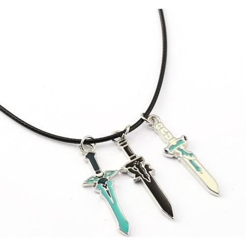 SAO Sword Art Online Choker Necklace Elucidator Dark Repulsor Pendant Men Women Gift Anime Jewelry Accessories YS11623