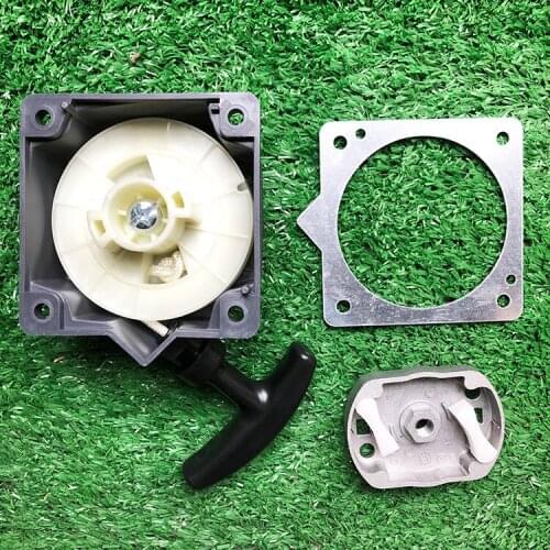 Genuine Recoil starter & Cup & gasket for Oleo Mac Chainsaw BCH400 BCH 400 400T Chain saw pull start cog claw Emak # 61452042R