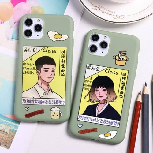 INS Korea Class Phone Case For iphone 12 11 Pro Max Mini XS 8 7 6 6S Plus X SE 2020 XR Candy green Silicone cover