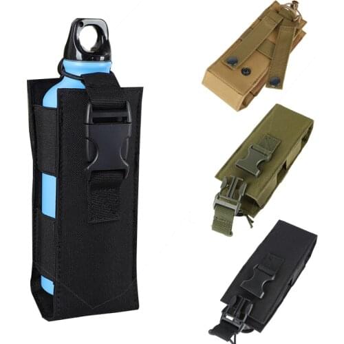 Tactical Water Bottle Bags 600D Nylon Kettle Cover Hanging Waist Pouch Cycling Camping Running Holder bag For Molle System