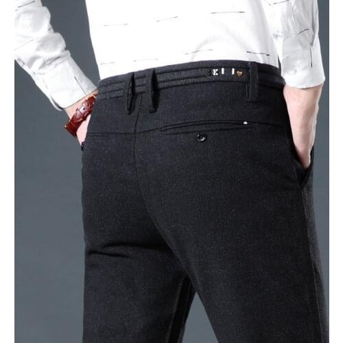 Spring style mens casual pants middle-aged cotton pants mens trousers business casual straight long trousers