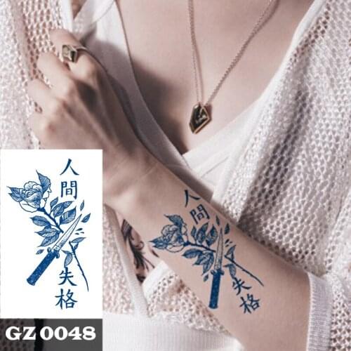 1Pcs Herbal Extracts Juice Rose Flower Tattoos Body Art Waterproof Temporary Tattoo Sticker For Men Women