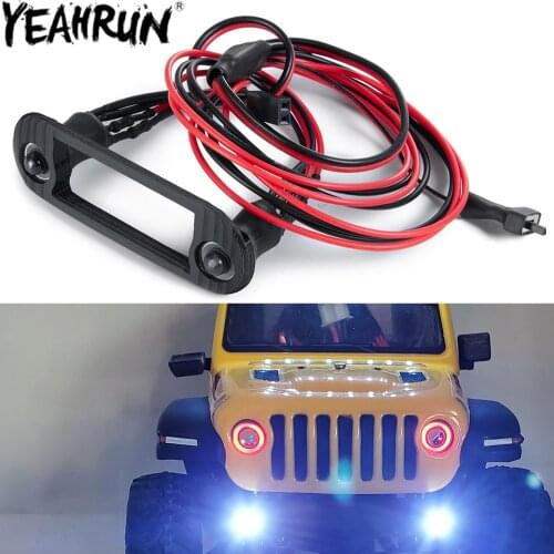 YEAHRUN 1/24 Front Light Lamp with Mount Bracket for 1:24 Axial SCX24 90081 AXI00002 LED Headlight Bright Upgrade Parts