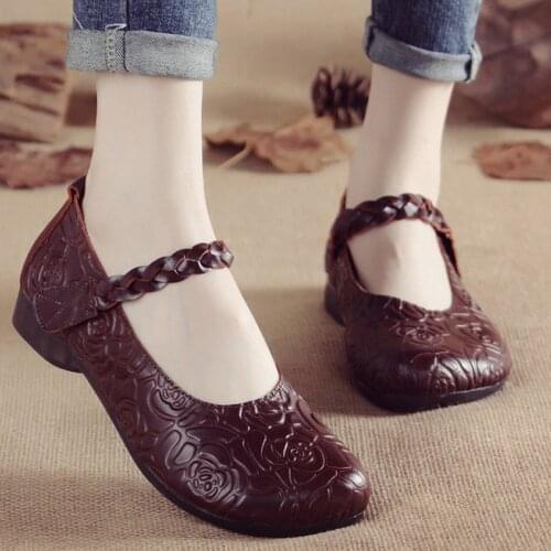 Shoes Women 2021 Summer New Genuine Leather Soft Sole Flats Shoes Designer Classic Black Women Shoes High Quality Flats Shoes