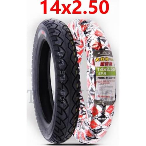 14x2.50 Vacuum/tubeless Tire 14 Inch Thickened Tire 2.50-10 Tyre for Electric Vehicle Parts