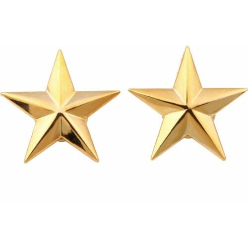 WW2 PAIR US ARMY ONE STAR BRIGADIER GENERAL RANK INSIGNIA BADGES GOLD -32195