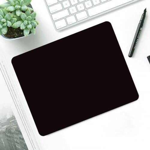 Black Rubber Mouse Pads 18x22cm Non-slip Desktop Mat Waterproof Laptop PC Mousepad For Office School Computer Accessories