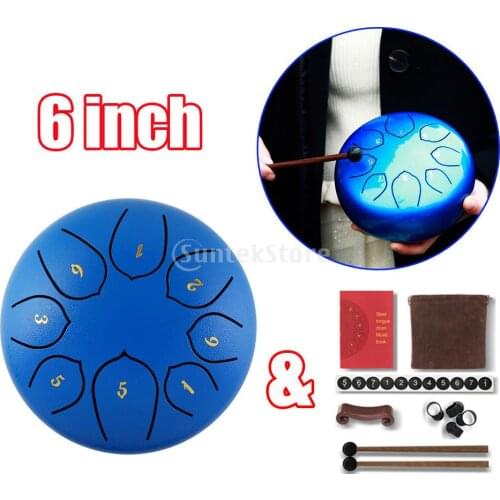 6" Steel Tongue Drum C-Key 8 Notes Handpan Drum for Beginner Adult Kid