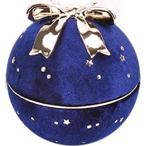 Velvet Jewelry Box, Ball-shaped Jewelry Box, Jewelry Box with Bow for