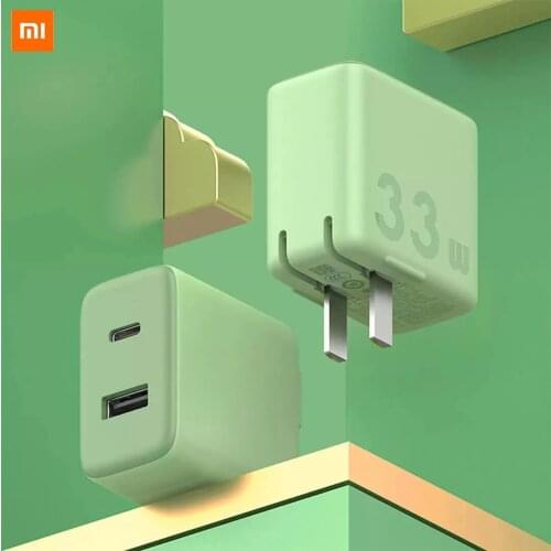 XiaomiZMIUSB fast Charger 1A1C Type-C USB-A 100-240V For Android iOS Phone Switch Notebook Laptop Pad Smart Output Multiple Safe