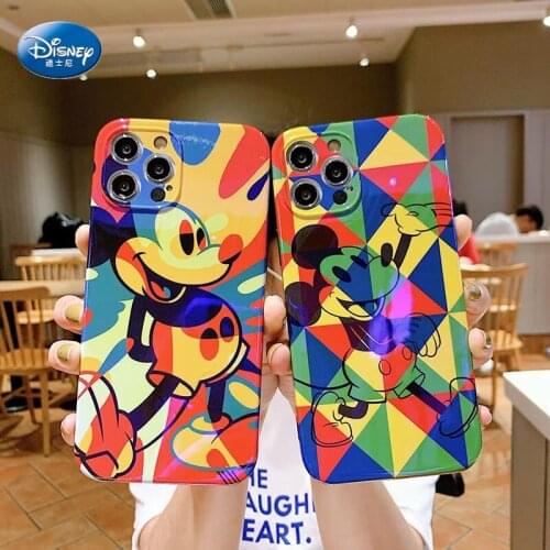 Disney Colorful Mickey Mouse IMD phone case For iphone 12pro 11 Pro Max 7 8 Plus XS MAX XR X 12 Pro Max case Blu-ray back cover