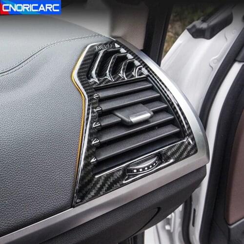 Carbon Fiber Color Car Dashboard Air Vent Frame Decoration Cover Trim For BMW X3 G01 2018-20 LHD Auto Interior Accessories