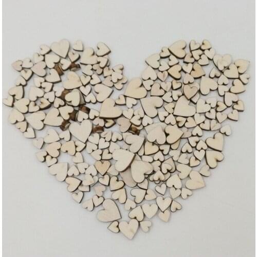 Wooden heart confetti mixed 6/8/10/12mm for Craft Wedding Party favor baby shower Decor DIY table crakers scatter sprinkles