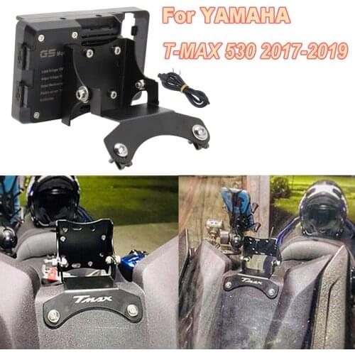 For YAMAHA TMAX 530 T-MAX 530 Motorcycle Accessories Windscren Bracket Mount Smartphone GPS Holder 2017 - 2019