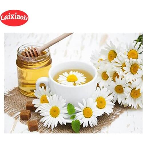 Diy 5d diamond mazayka diamond white daisy flower dimond painting full square/round drill embroidery diamond mosaic puzzle decor