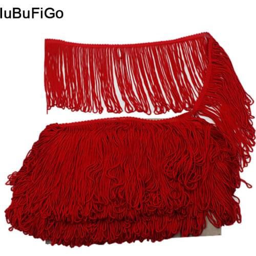 15cm Long Lace Fringe Trim Polyester Tassel Fringe Trimming For Diy Latin Dress Stage Clothe Accessories Lace Ribbon tassel lace
