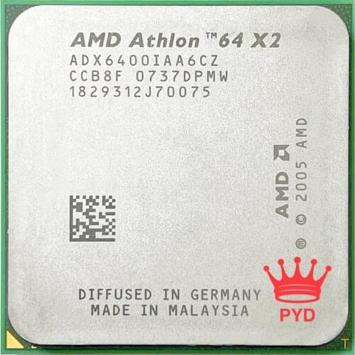 AMD Athlon X2 6400 X2 6400+ 3.2GHz ADX6400IAA6CZ Dual-Core CPU Processor Socket AM2 940pin