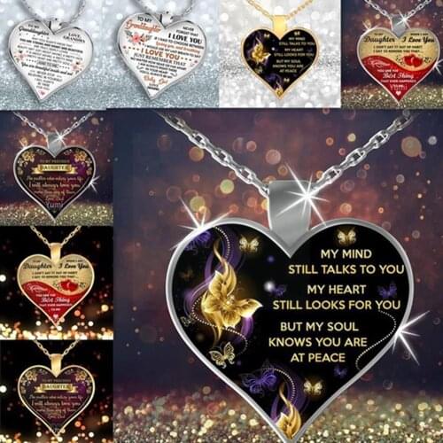 Emotional and Heartfelt Necklace with Mind Heart Soul For Women To Talks You My Jewelry Mind Inscription Still Girlfriend G X8J1