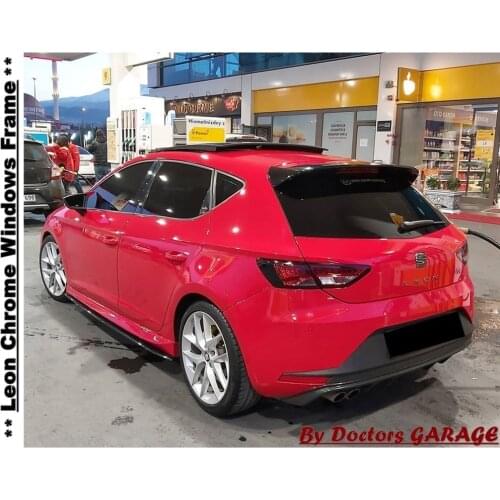 For Seat Leon Chrome Window Frame 2013 2014 2015 2016 2017 2018 2019 2020 Auto Car Styling Accessory 8-14 Pieces Sport Quality