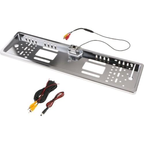 Car Rear View Camera EU European License Plate Frame Car Rear Camera Waterproof Rearview Backup Cameras Night Vision With 4 LED