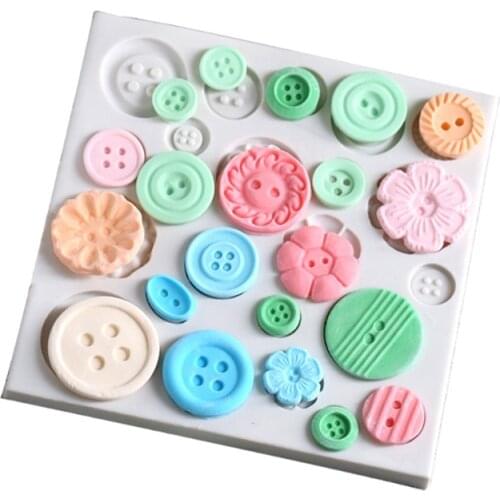 Aouke Button silicone mold DIY fondant cake mold chocolate fudge mold baking utensils