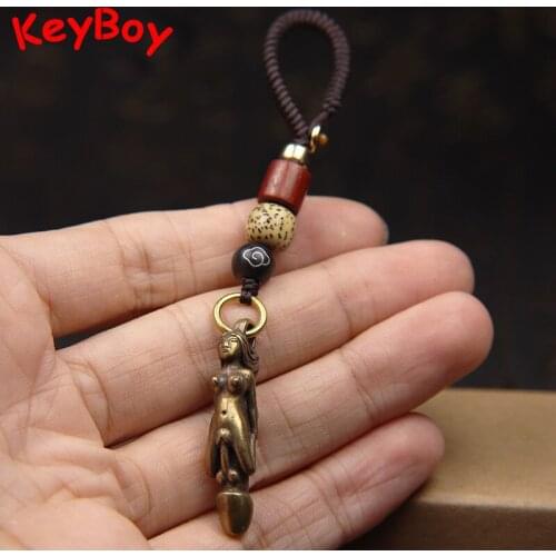 Brass Nude Female Mini Funny Male Penis Key Ring Lanyard Pendant Jewelry Metal Naked Women Keychain Hangings Vintage Men Keyring