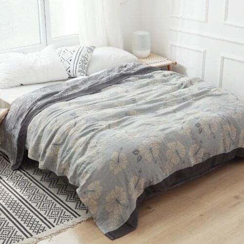 Nordic Summer Adult Children Cover Blanket Cotton Air Conditioning Thin Sofa Bed Picnic Beach Comforter