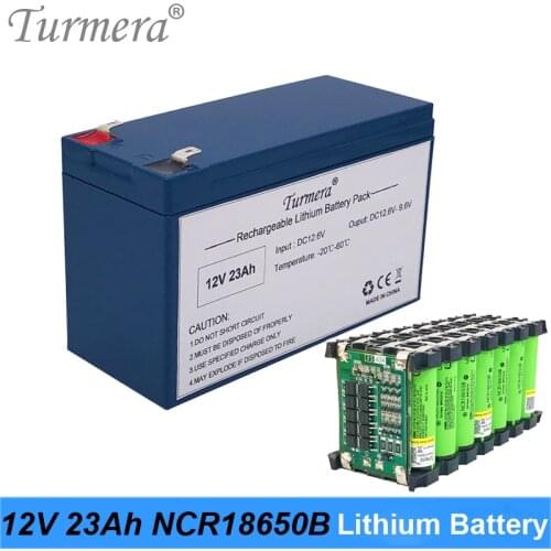 Lithium Rechargeable Battery Pack 12V 23Ah Use NCR18650B 3400mAh cell for Uninterrupted Power Supply 10.8V 12.6V Turmera Battery