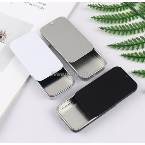 Mini Tin Box Bins Jar Rectangle Empty Iron Box Portable Lipstick Cream Storage for Wedding Jewelry Candy Pill Cases