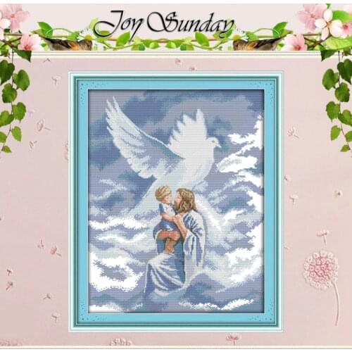 Jesus and Angel Patterns Counted Cross Stitch 11CT Printed14CT Cross Stitch Sets Chinese Cross-stitch Kits Embroidery Needlework