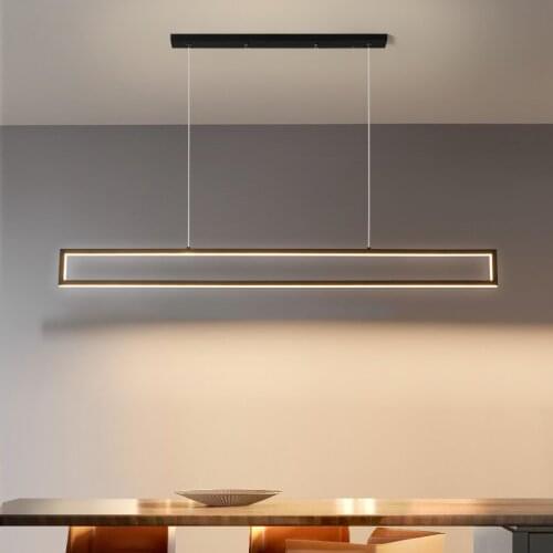 Nordic Led Long Pendant Light Hanging Restaurant Modern Bar Counter Simple Lighting Living Room Creative Dining Decoration Lamp