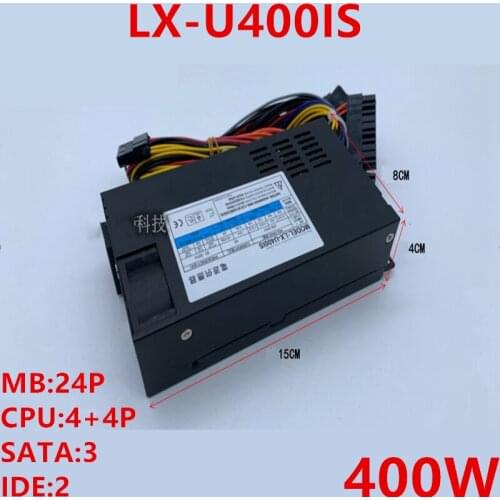 New PSU For LXPOWER FLEX ITX HTPC Small 1U K39 A35 400W Power Supply LX-U400IS