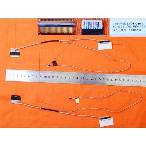 New Original LCD Cable For Lenovo Ideapad S510P LS51P Without Touch PN: 50.4L201.031 50.4L201.002 Notebook LED LVDS