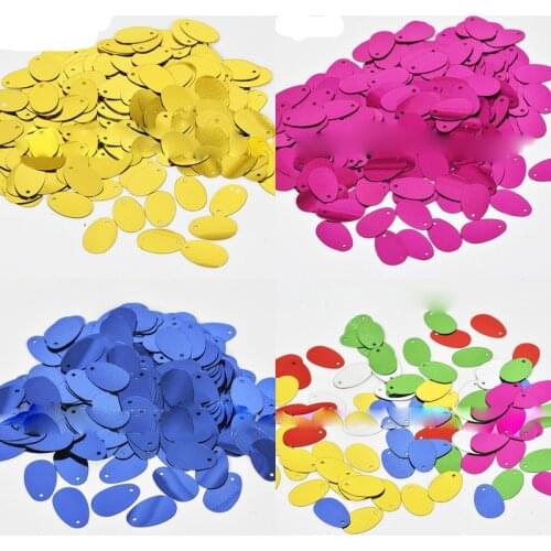 12 × 20mm oval sequins, PVC sequins, egg-shaped beads, clothing accessories, beads, wedding party decoration, sequins