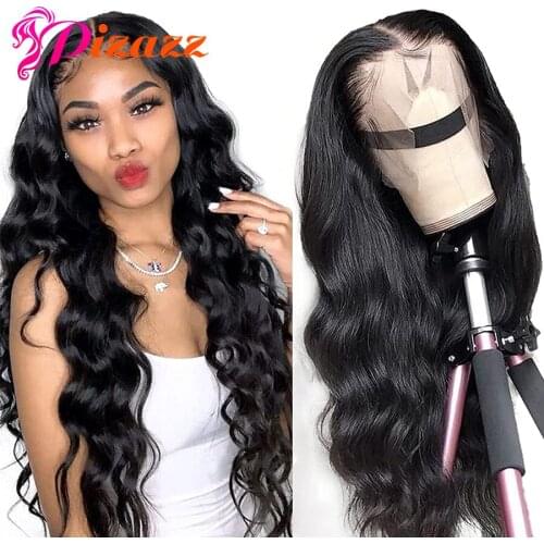 HD Transparent Lace Front Human Hair Wigs Pre Plucked with Baby Hair 150% Density Brazilian Body Wave Lace Frontal Wigs Pizazz