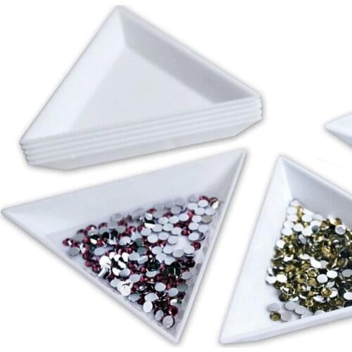 2Pcs Plastic Transparent Empty Storage Box Nail Art Rhinestones Jewelry Glitter Beads Container Holder Nail Case
