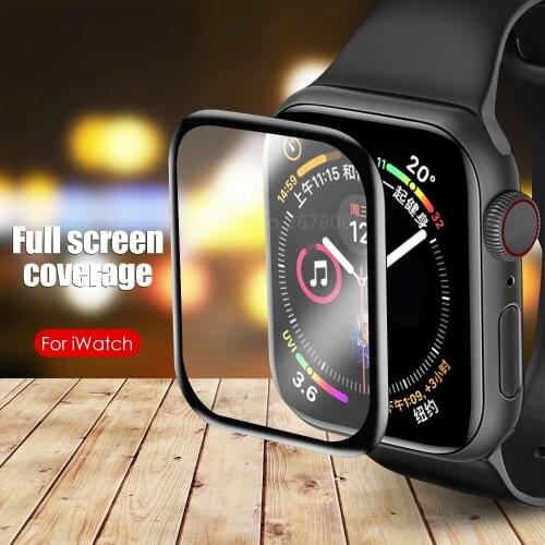 Full Coverage Screen Protector For Apple Watch 6 5 4 3 2 38mm 42mm Protective Film iWatch Soft Glass For Apple Watch Accessories