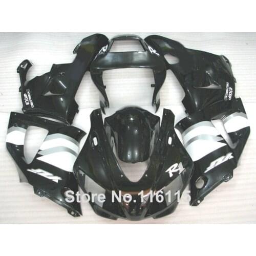 Full injection ABS fairing kit for YAMAHA R1 1998 1999 YZF-R1 YZF R1 98 99 black white bodywork fairings set 2411
