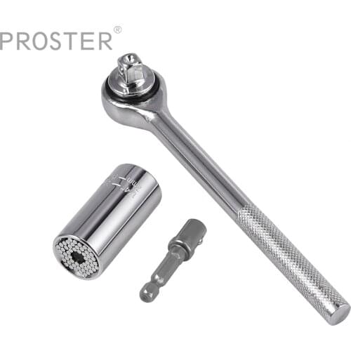 Proster for Power Grip Extension Rod Tools Ratchet Wrenchdrill Adapter Universal Socket
