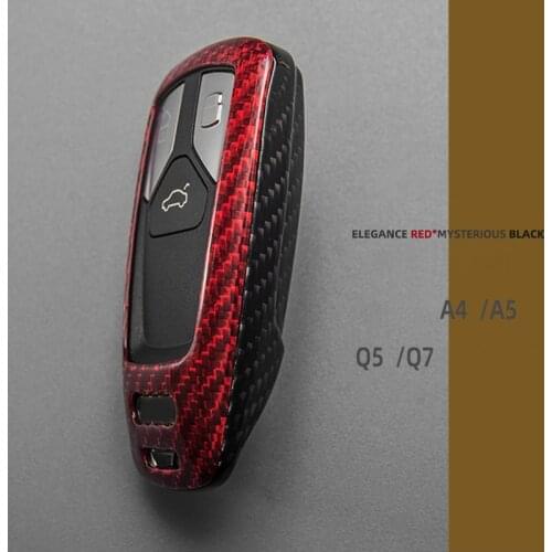 Real Carbon Fiber Car Key Fob Cover Case shell For audi A4 A5 B9 Q5 FY Q7 4M TT S4 S5 S7 RS5 RS4 TTS Car Styling Accessories