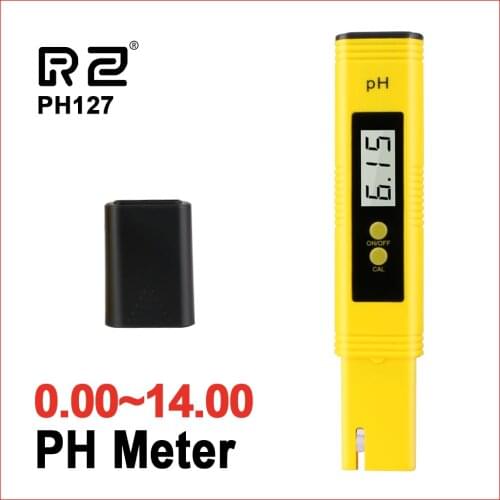 RZ New Protable LCD Digital PH Meter tester Pen intrumentos garden hydroponics Wine Urine Aquarium Pool Water PH127
