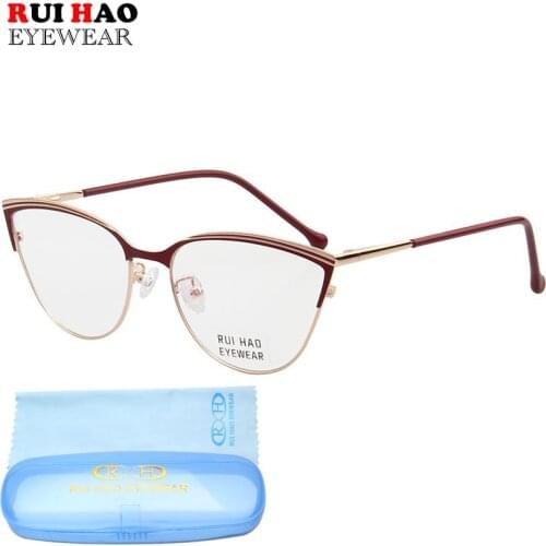 Rui Hao Eyewear Brand Cat Eye Glasses Frame Fashion Optical Eyeglasses Frames Women 8502